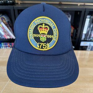 Ontario Provincial Police Baseball Cap Hat Adjustable Snapback 75 Years OPP VTG
